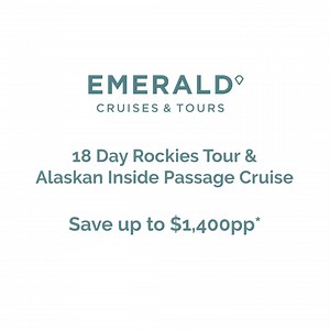 1.6K views · 920 reactions | From the world-famous Butchart Gardens to the mighty Icefields Parkway and Alaska’s awe-inspiring fjords, discover the wonders of Canada and Alaska with Emerald Tours. Adventure begins here. Save up to $1,400. | Emerald Cruises | Facebook