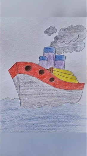 How to draw a ship step by step (very easy)