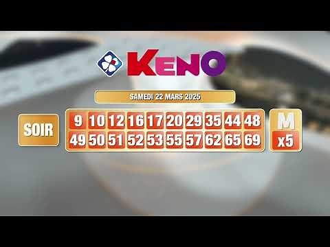 Tirage du soir Keno® du 22 mars 2025 - Résultat officiel - FDJ