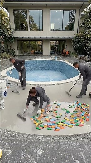 Watch How This Abandoned Pool Became a Luxury Paradise #swimmingpool #renovation #short