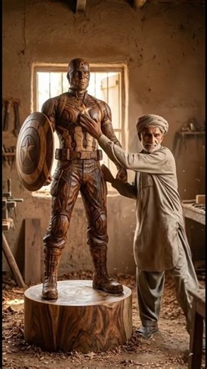 Captain America Statue Comes ALIVE! 🛡️🔥 #Shorts