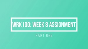 Week 8 Assignment Help - Part 1