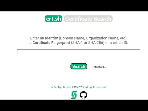 crt.sh - certificate transparency database