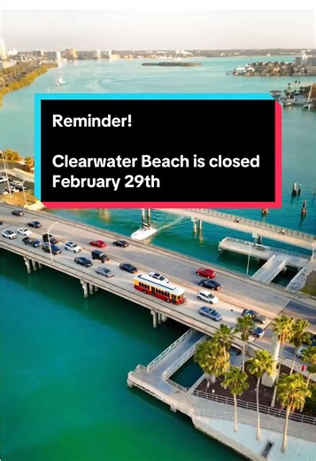 Clearwater Beach closed February 29th… Just kidding. 😎 It’s Florida — we don’t do closed. If you’re searching things to do in Clearwater Beach this weekend, the soft sugar sand is always open and ready to play , the sunsets are showing off, and the beach bars are ready. From morning walks along the shoreline to sunset vibes at Pier 60, this is your sign to grab the flip flops and make it a beach day. Tag your beach crew. Save this for weekend plans. #ClearwaterBeach #FloridaWeekend #BeachLife #