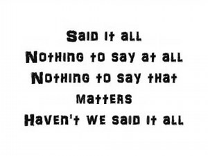 Take That Said It All Lyrics