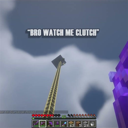 BRO: Watch and Learn💀 | LE ME: … 🤯#minecraftclutch #minecraftpov #minecraftfails #minecraftmlgclutch
