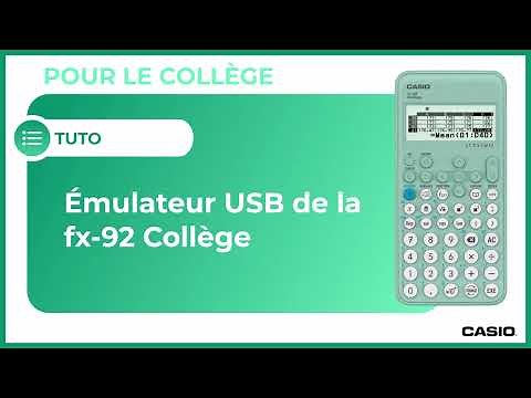 Mini TUTO : Émulateur sur clé USB de la calculatrice CASIO fx-92 Collège