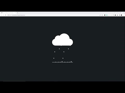🌧️ Create an Animated Rainy Cloud Using CSS ☁️