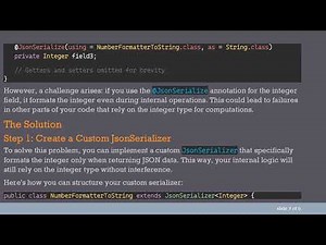 Java JSON Serialization for Spring Project: Formatting Integers in API Responses