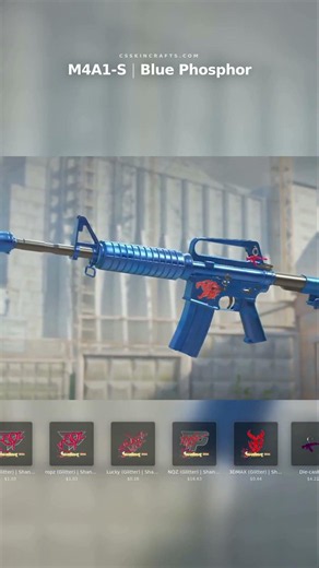CS2 M4A1-S Blue Phosphor — Stickers vs Base Craft #cs2 #cs2skins #shorts