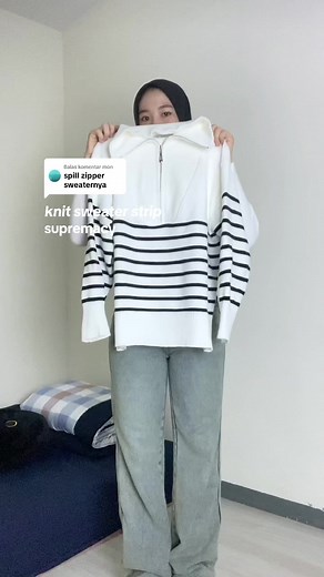 Stylish Knit Sweater Outfit Ideas for Hijab Fashion