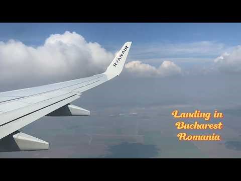Landing at Bucharest OTP ｜ Beautiful Cumulus Cloud Approach Passenger View 4K