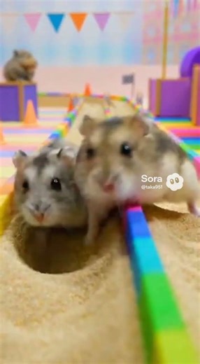 第八十二回ハムスターレース #生成ai #ハムスター #cute #hamster #funny