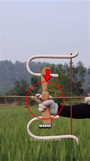 This DIY Wooden Bow Looks Weird… But It Works #archery #diy #shorts