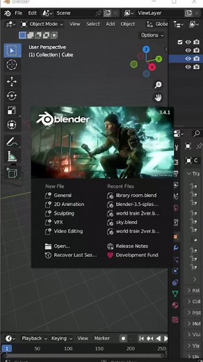 Learn from the splash screen in blender #3dblendertips #blender #3d #3dmodelling #3danimation #3dblend #Short #cgntm