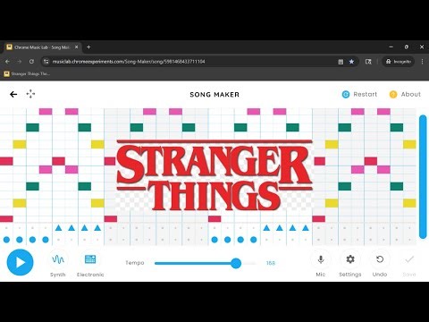 How I made the STRANGER THINGS theme song on Chrome Music Lab!