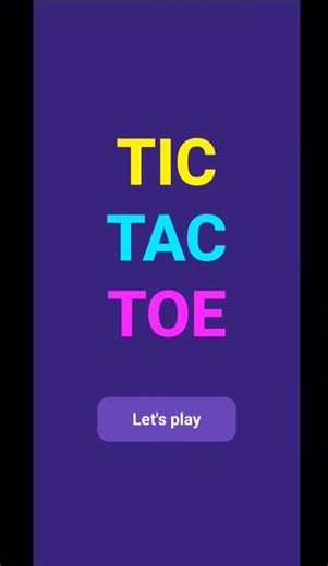 Tic Tac Toe App intro