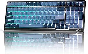 RK ROYAL KLUDGE RK98 Wireless Mechanical Keyboard, Triple Mode 2.4G/BT5.1/USB-C Hot Swappable Keyboard with Number Pad, Pre-lubed Linear Switches RGB Backlit Gaming Keyboard, Software Support