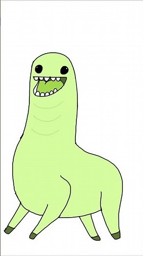 Bunchie The Green Llama #shorts #animation #nostalgia #meme