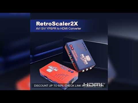 RetroScaler2x AV to HDMI® Converter and Line-doubler For Retro Game Consoles PS2 N64 NES Dreamcast S