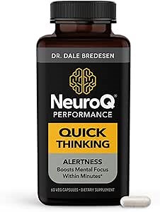 LifeSeasons NeuroQ - Quick Thinking Supplement Pills - Boosts Alertness + Supports Mental Focus - L-Theanine Caffeine L-Tyrosine & Beta-Alanine (60 Capsules)