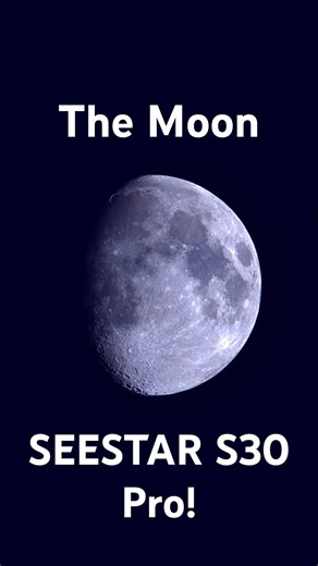The moon through my SEESTAR S30 Pro! #astronomy #seestars30pro #seestar #astrophotography #moon
