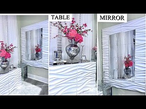 HOW TO Make A 3D DIY MIRROR and Table | DIY High End FURNITURES To Tryout!