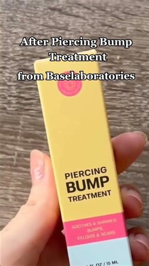 Piercing bump treated with Base Labs Spray + Bump Treatment. #piercingaftercare