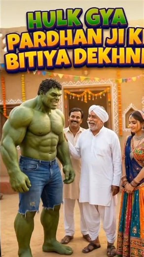 Desi Hulk in Indian Village: Full Comedy Video 🇮🇳 #hulkshorts