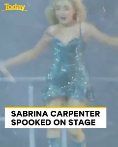 56K views · 101 reactions | That's a close call!  Sabrina Carpenter has bolted off stage screaming during her set at US music festival Outside Lands after fireworks went off right behind her. MORE: https://nine.social/M0E #9Today | WATCH LIVE 5.30am | TODAY | Facebook