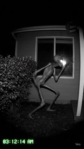 3:12 AM: CCTV Captures Alien Staring Through Window!