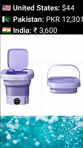 Portable Mini Folding Washing Machine 🤯 Compact Travel Washer | Easy to Use & Fold