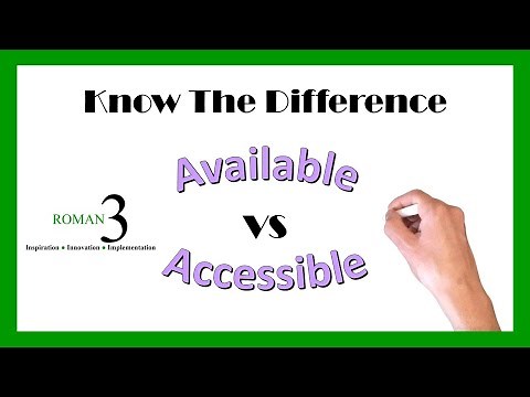 The Difference Between Available And Accessible
