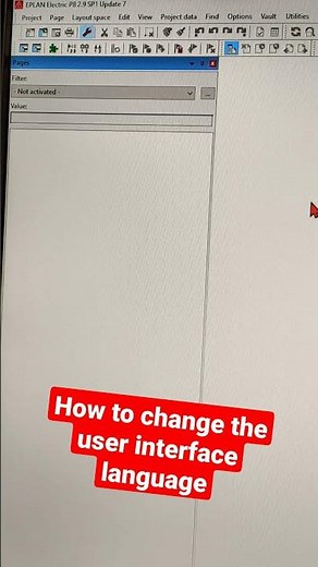 How to set EPLAN user interface language #shorts #eplan #eplanP8