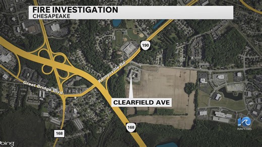 Attic fire displaces 16 in Chesapeake apartment building