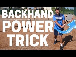 Simple Tennis Backhand Power Trick - Two Handed Backhand Tennis Lesson