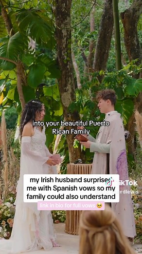YALL I WASN’T READY 😭😭😭😭 full vow video out now! #weddingvows #latina #irish #wedding #spanish