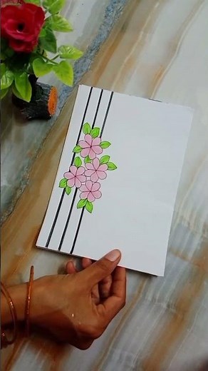 6 beautiful borderdesigns for project #schoolproject #easyborderdrawing #frontpagedesign #shortsfeed