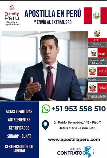 Gestionamos la apostilla en el Ministerio de Relaciones Exteriores y envío en formato PDF o físico