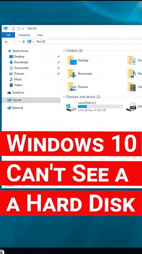 How to connect a hard drive if Windows 10 does not see it...