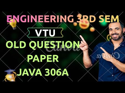 3rd sem Java 306A old question paper #engineering #3rdsem #ondquestionpaper #java306