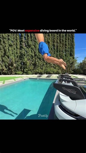 The $50,000 Diving Board! 🏎️💦💀#shorts