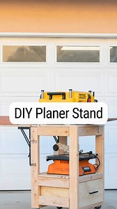 This compact planer stand has a folding outfeed with rollers so you can plane long boards without taking up extra space. Perfect for small workshops! Want the plans? Comment ‘PLANS’ and I’ll DM them to you! 👇 #woodworking #smallworkshop #planerstand #woodshoporganization #diyfurniture #woodworkingproject #woodworkingplans | The DIY Life with Anika