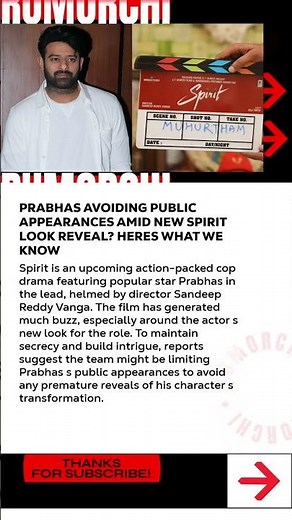 #Prabhas Avoiding Public Appearances Amid New 'Spirit' Look Reveal? Here's What We Know