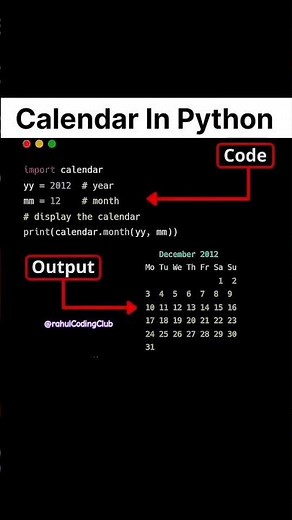 Calendar in python modern coding 🔥#calendar #python #modern #india #coding #pepcoding #pythoncoding