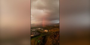 Virginia photographer captures magical footage of rainbow's birth from cloud
