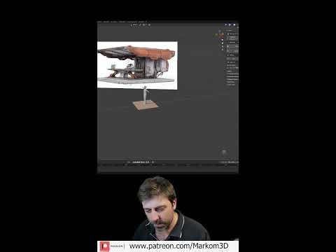 Hard Surface 3D modeling in Blender Live tutorial (Portrait)