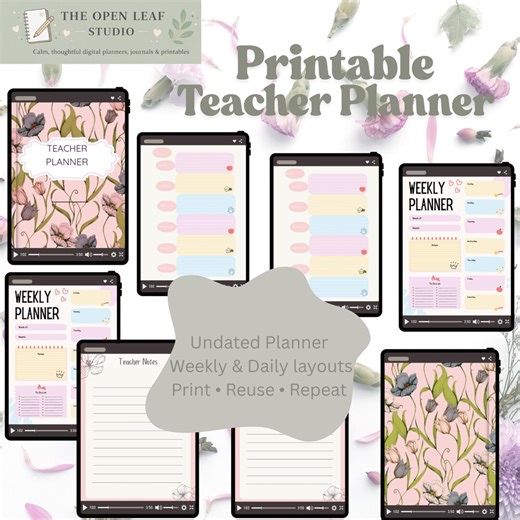 Reusable Teacher Weekly Planner | Printable Lesson Planning Template | One Week Layout | Digital Download - Etsy Australia
