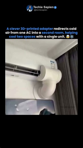 3D-Printed AC Adapter Cools Two Rooms With One Air Conditioner 🤯