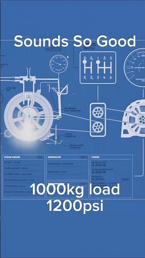 1000kg load at 1200psi. Steam Engine Simulator.